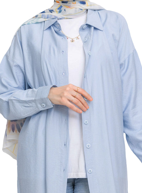 Baby Blue RD-Long Shirt